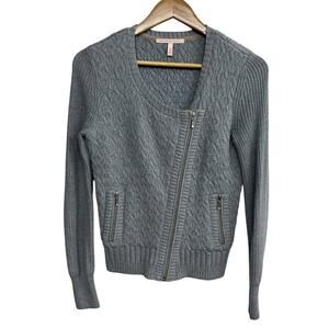 Cozy Minimalist Asymmetrical Zip Sweater Jacket Victoria’s Secret Gray XS